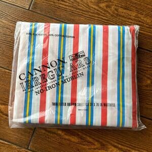 Vintage NEW Cannon Stripe Fitted Sheet